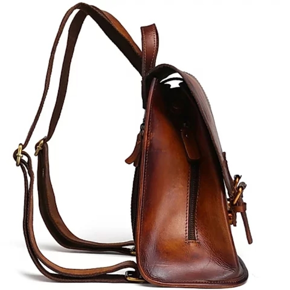 GENUINE LEATHER RETRO BACKPACK - Picture 3 of 9